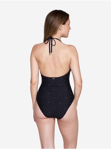 JOOP! Badeanzug Polka Dots in Black Beauty AOP