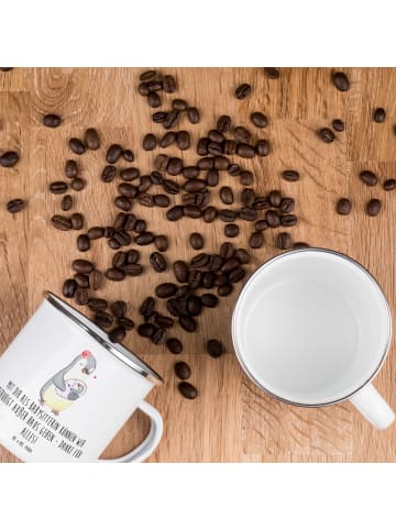 Mr. & Mrs. Panda Outdoor Tasse Babysitter Dank mit Spruch in Weiß