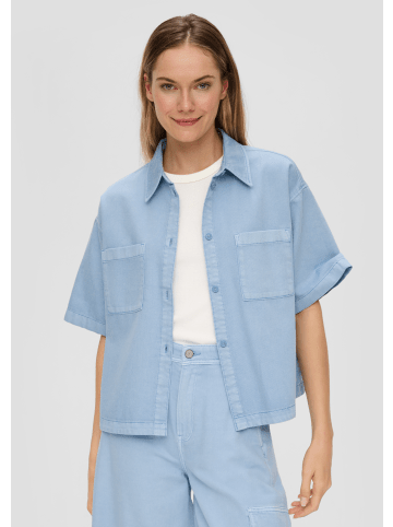 s.Oliver Bluse kurzarm in Blau