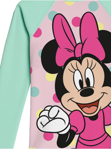 MINNIE MOUSE Minnie Mouse Schwimmshirt UV-Schutz 30 Langarm Badeshirt Rashguard in türkis