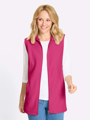 Sieh an! Fleece-Weste in fuchsia