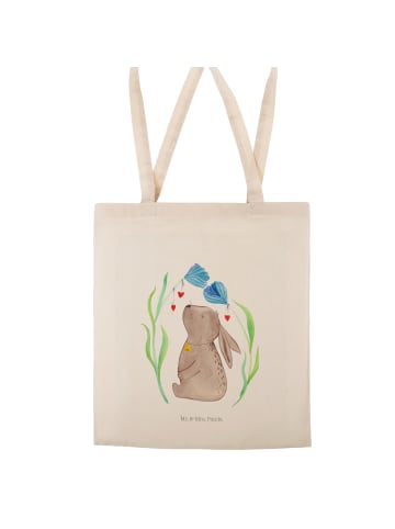 Mr. & Mrs. Panda Stofftasche Hase Blume ohne Spruch in Creme