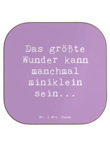 Mr. & Mrs. Panda Untersetzer Glas Spruch Wunder Entdecken mit Sp... in Lavendeltraum