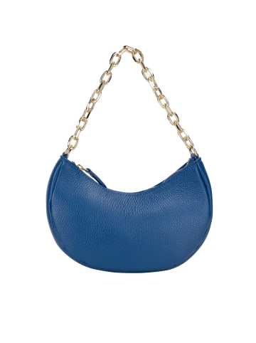faina Schultertasche Aus Leder in Elektrisches Blau
