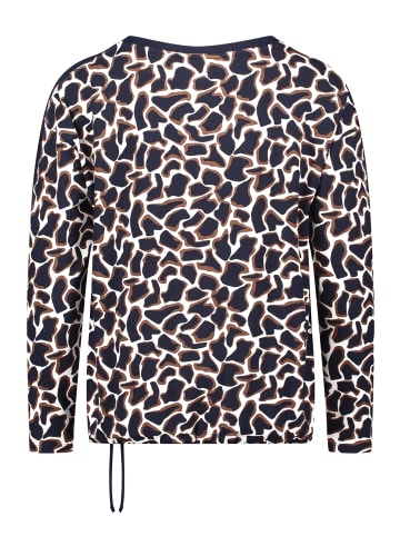 Betty Barclay Casual-Shirt mit Tunnelzug in Dunkelblau/Weiß