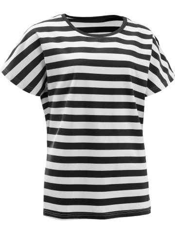 Erwin Müller Single-Jersey T-Shirt Ringel in schwarz
