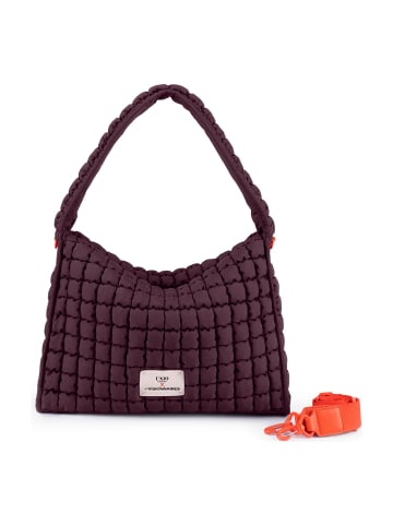 Les Visionnaires Unio Hobo Schultertasche 47 cm in dark wine