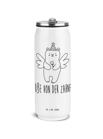 Mr. & Mrs. Panda outdoor trinkflasche Bär Zahnfee mit Spruch in Weiß