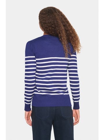 SAINT TROPEZ Strickpullover MilaSZ Gerade Passform in Midnight Sail