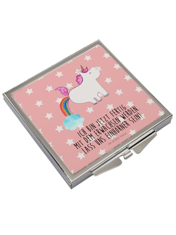 Mr. & Mrs. Panda Klappspiegel Einhorn Pupsen mit Spruch in Rot Pastell