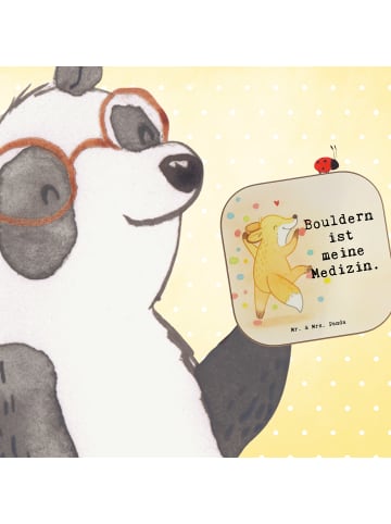 Mr. & Mrs. Panda Coaster Fuchs Bouldern Design mit Spruch in Weiß