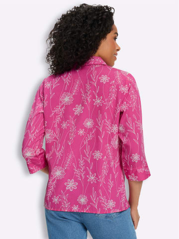 Sieh an! 3/4-Arm-Bluse in fuchsia-ecru-bedruckt