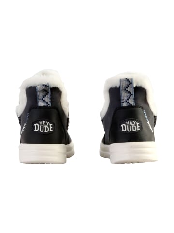 Hey Dude Camden Suede Sneaker aus Leder Schwarz