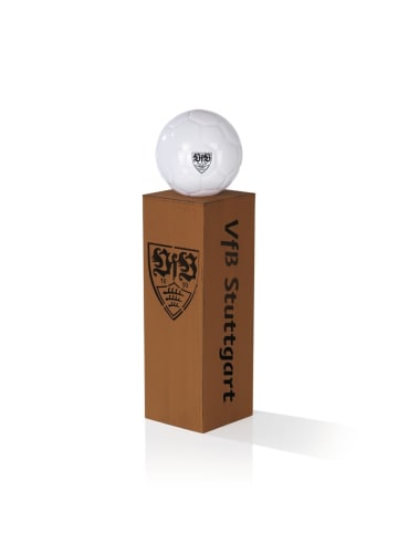 VfB Stuttgart LED-Dekosäule Rost-Optik 84cm 3V braun mit Leuchtkugel Braun