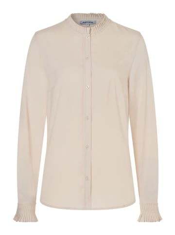 More & More fließende Bluse mit Biesen in powder creme