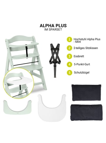Hauck Hochstuhl Alpha Plus Mint - im Sparset in gruen