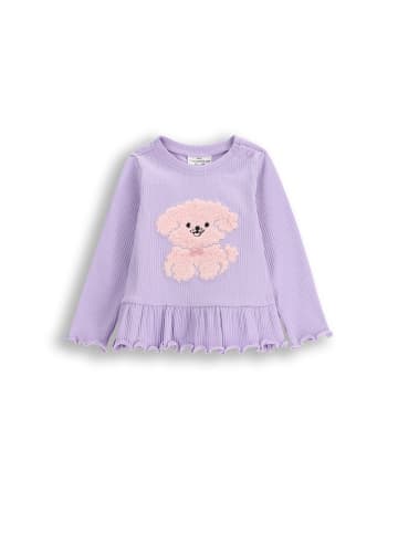 Coccodrillo Langarm-Rippenbluse in violett