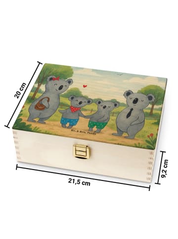 Mr. & Mrs. Panda Holz Teebox Koala Familie zwei Design ohne Spruch in Weiß