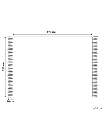 Beliani Kuscheldecke SIDDHA in Braun - (W) 130 x (H) 0.3 x (L) 170 cm