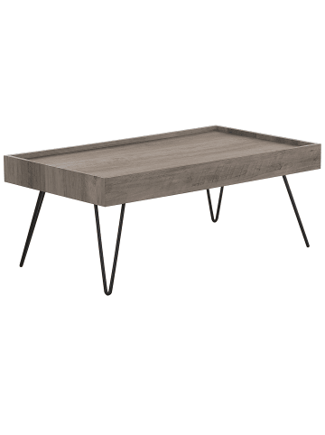 Beliani Couchtisch WELTON in Braun/Schwarz - (W) 60 x (H) 42 x (L) 100 cm