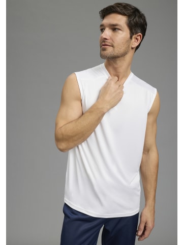 OCEAN SPORTSWEAR Funktionsshirt in weiss/ marine