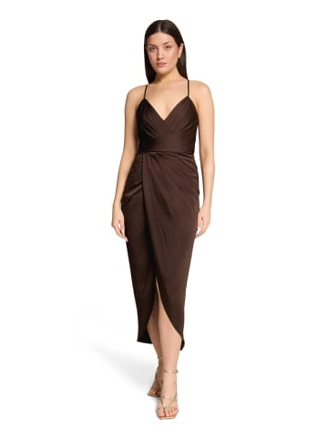 Vera Mont Abendkleid mit Raffung in rostbraun
