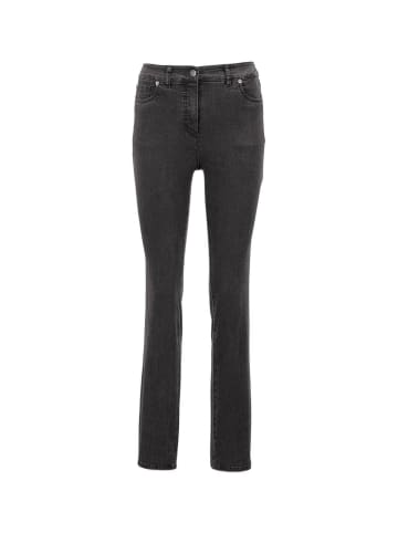 GOLDNER Kurzgröße:  Trageangenehme Jeans, elastisch in grau