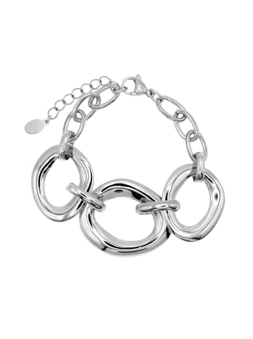 Steel_Art Gliederarmband Damen Eleonora silberfarben poliert in silberfarben poliert