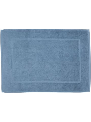 Framsohn 2er Set: Zwirnfrottier Badematte "Easy" in Blau (L) 120 x (B) 67 cm