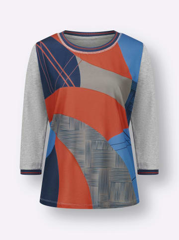 creation L 3/4-Arm-Shirt in grau-terra-bedruckt