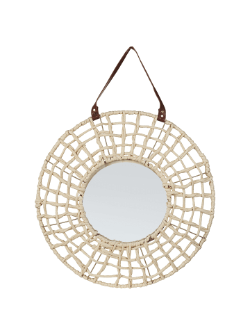 Beliani Dekospiegel PALACI in Braun - (W) 60 x (H) 60 x (L) 6 cm