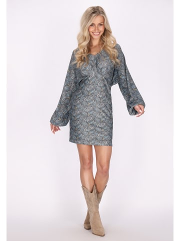 IZIA Damen Kleid in Aqua Mehrfarbig