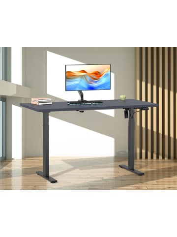 VCM  Höhenverstellbarer Schreibtisch Lona 110x80 sw in Anthrazit