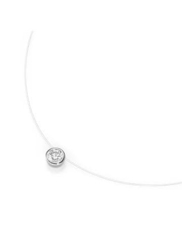 Smart Jewel Collier Schwebender Stein, Zirkonia in Silber