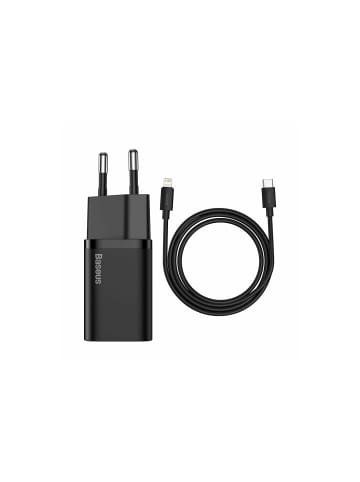 Baseus Baseus Super Si 1C Schnellladegerät USB Typ C 20W Power in Schwarz