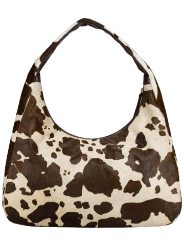 Jost Handtasche Furry Cow Hobo Bag L in Brown