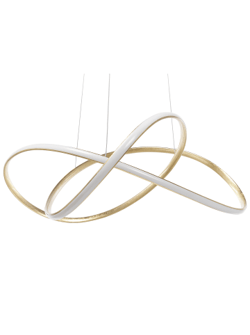 Beliani Pendelleuchten TUMEN in Gold - (W) 75 x (H) 120 x (L) 65 cm