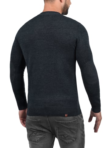 BLEND Strickpullover BHLasse 20703348ME Strickpulli mit aufgestickten Ellenbogenpatches in Blau