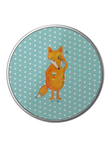 Mr. & Mrs. Panda Teedose Fuchs Lord ohne Spruch in Türkis Pastell