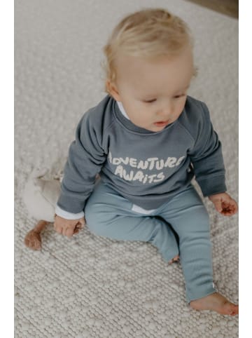 leevje Unisex Oversized Sweatshirt adventure awaits' in blue