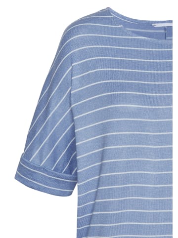LASCANA Rundhalsshirt in blau gestreift