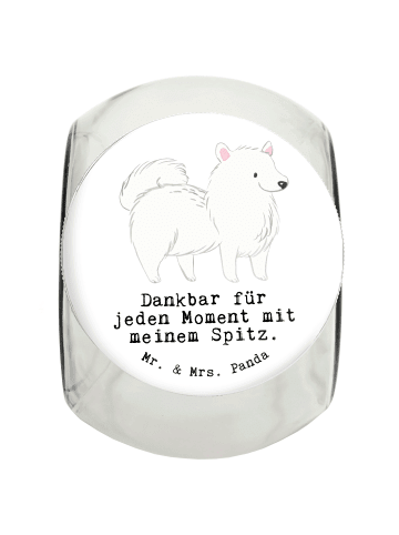 Mr. & Mrs. Panda Leckerli Glas Spitz Moment mit Spruch in Weiß