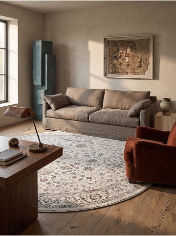 KADIMA DESIGN Teppich Kurzflor Orientalisch pflegeleicht Wohnzimmer Schlafzimmer Flur in Creme