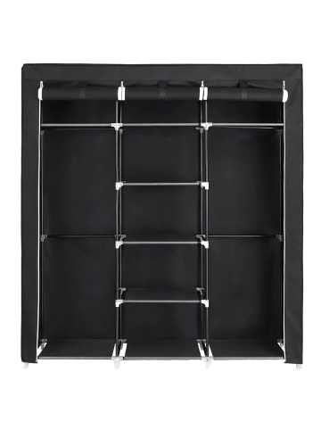 SONGMICS Kleiderschrank Rylan in Schwarz - (B)150 x (H)175 x (T)45 cm