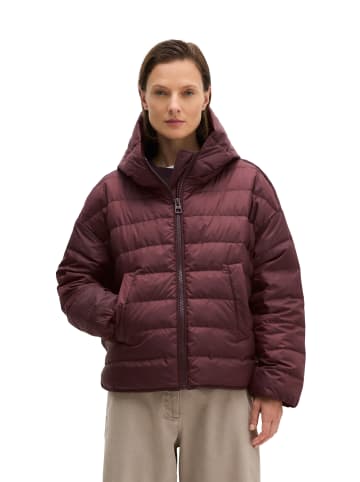 Marc O'Polo Daunen-Steppjacke mit Kapuze relaxed in Black Cherry