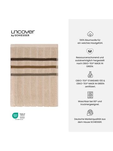 UNCOVER BY SCHIESSER Duschtuch Ohio im 2er Set in Sand