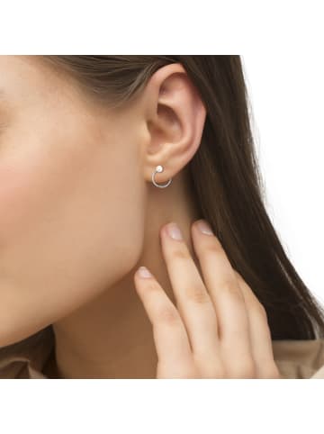 Steel_Art Ohrringe Looping silberfarben poliert in silberfarben poliert