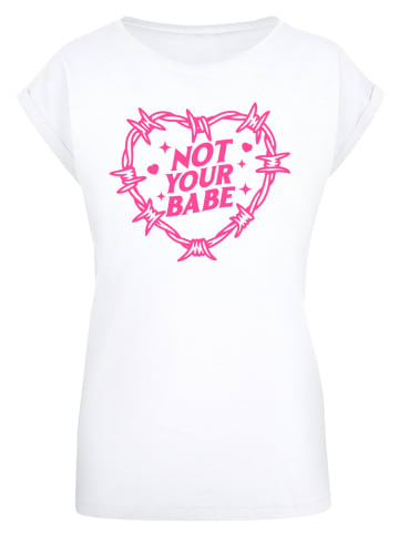 F4NT4STIC T-Shirt Unabhängige Frau Not Your Babe Frauentag in weiß