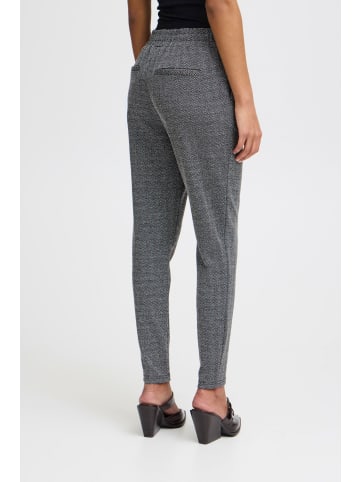 ICHI Freizeithose IHKATE Regular fit in Black/White Herringbone