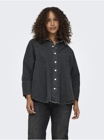 ONLY Carmakoma Jeanshemd in Washed Black
